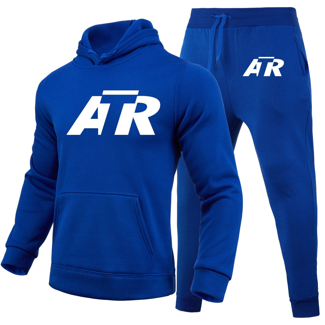 ATR & Text Designed Hoodies & Sweatpants Set