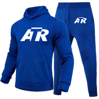 Thumbnail for ATR & Text Designed Hoodies & Sweatpants Set