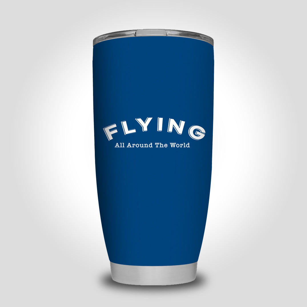 Flying All Around The World Designed Tumbler Travel Mugs
