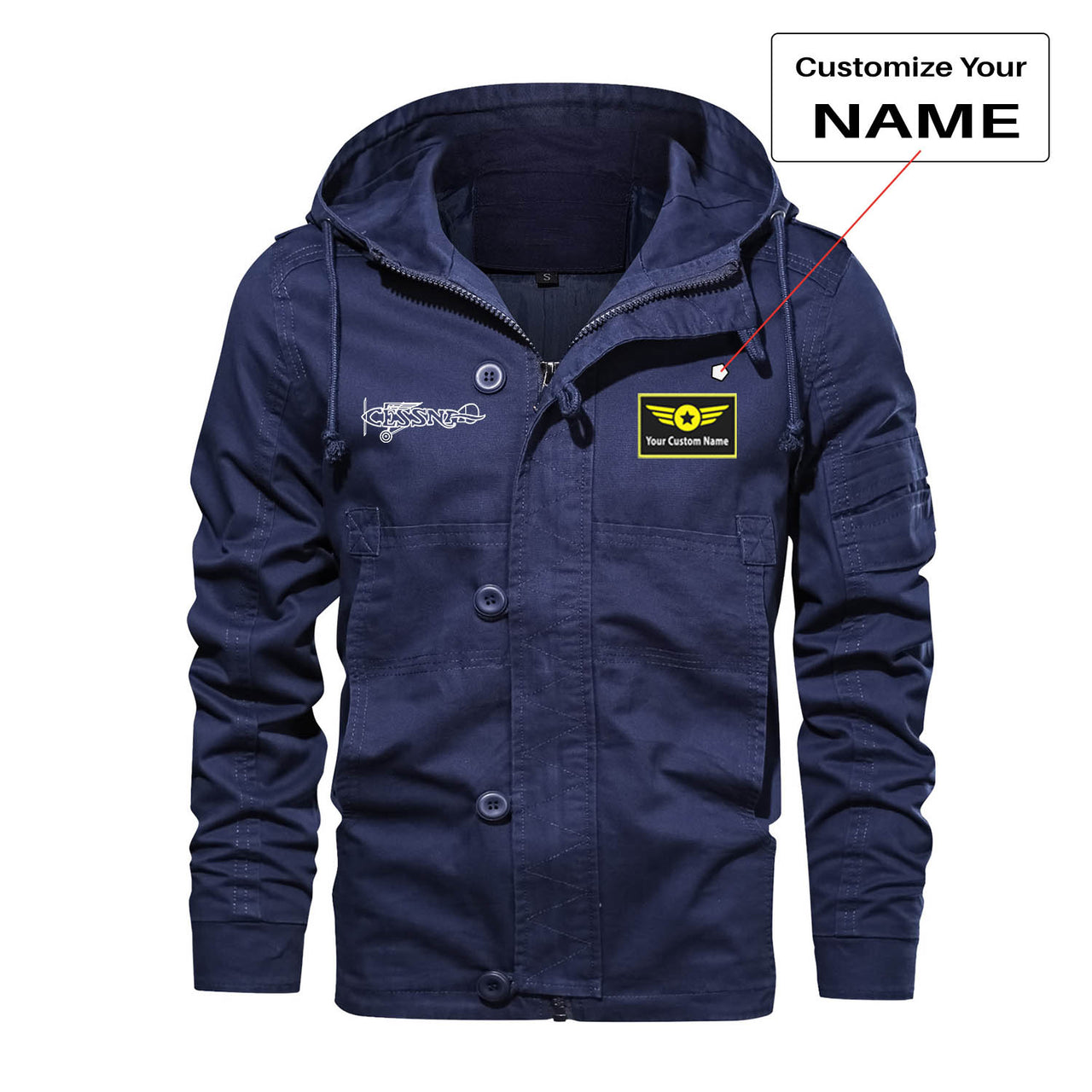 Special Cessna Text Designed Cotton Jackets