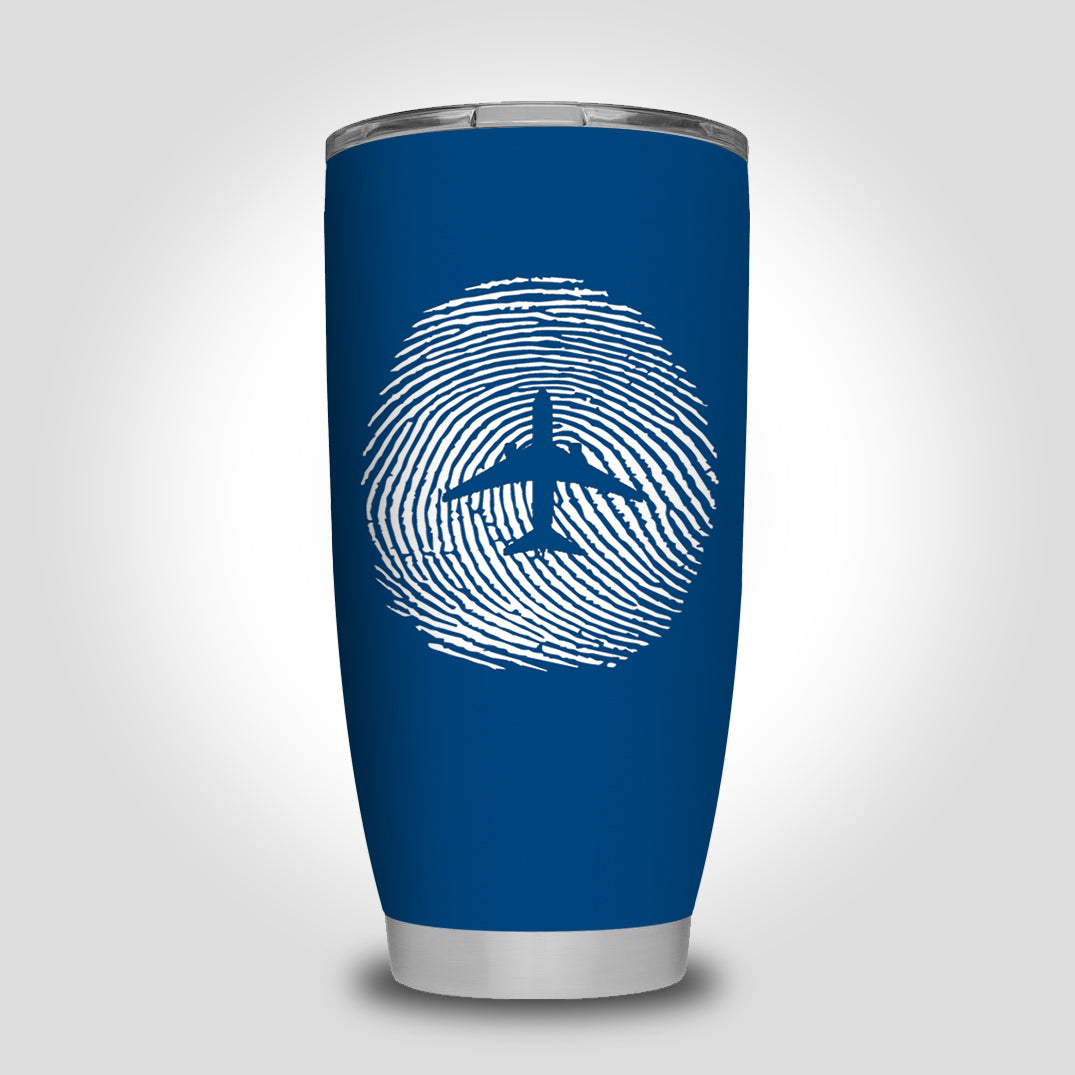 Aviation Finger Print Designed Tumbler Travel Mugs