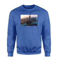 Thumbnail for Amazing City View from Helicopter Cockpit Designed Sweatshirts