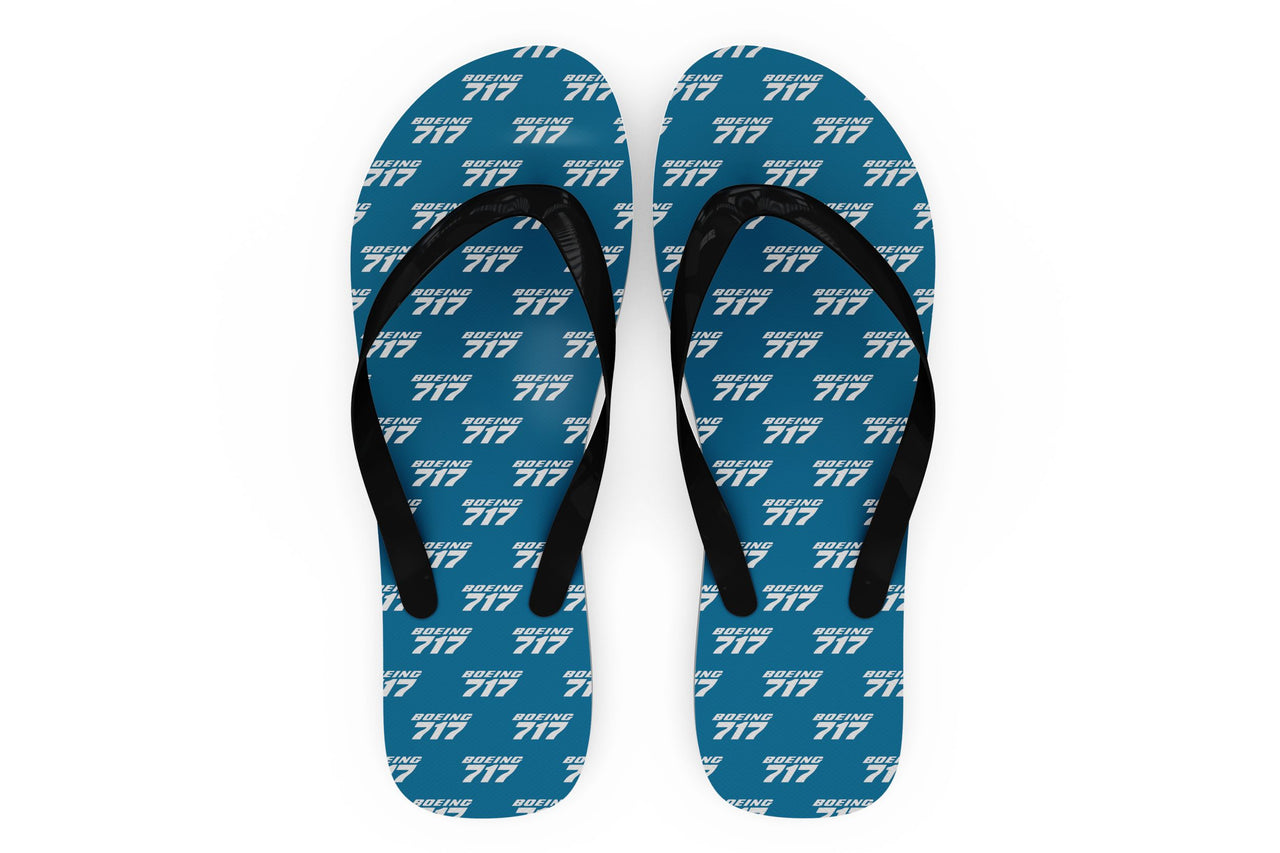 Boeing 717 & Text Designed Slippers (Flip Flops)