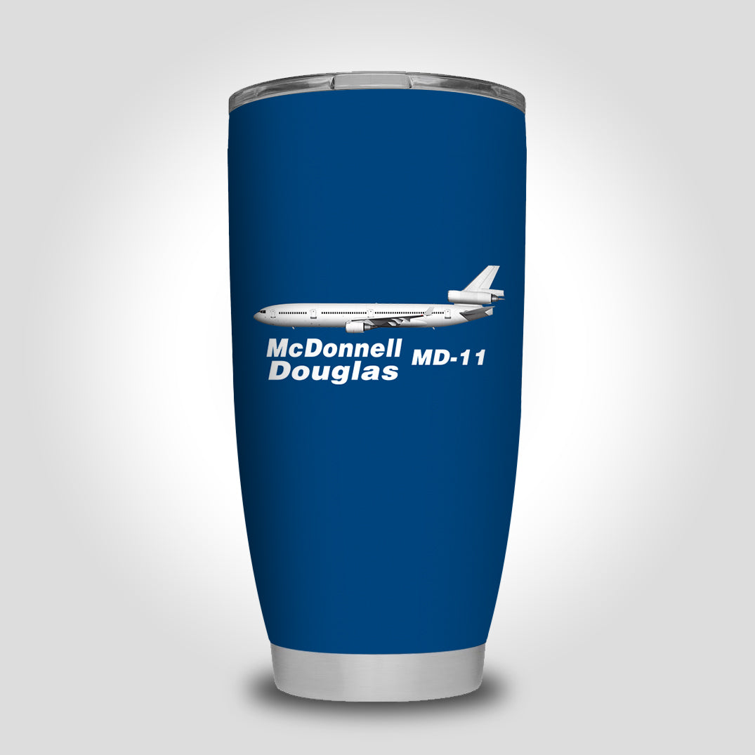 The McDonnell Douglas MD-11 Designed Tumbler Travel Mugs