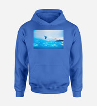 Thumbnail for Outstanding View Through Airplane Wing Designed Hoodies