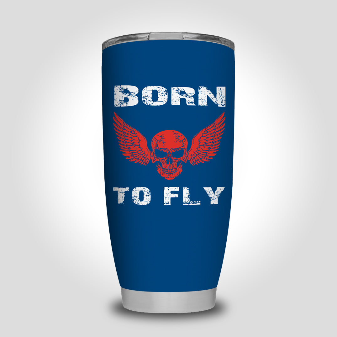 Born To Fly SKELETON Designed Tumbler Travel Mugs