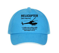 Thumbnail for Helicopter [Noun] Designed Hats Pilot Eyes Store Blue 