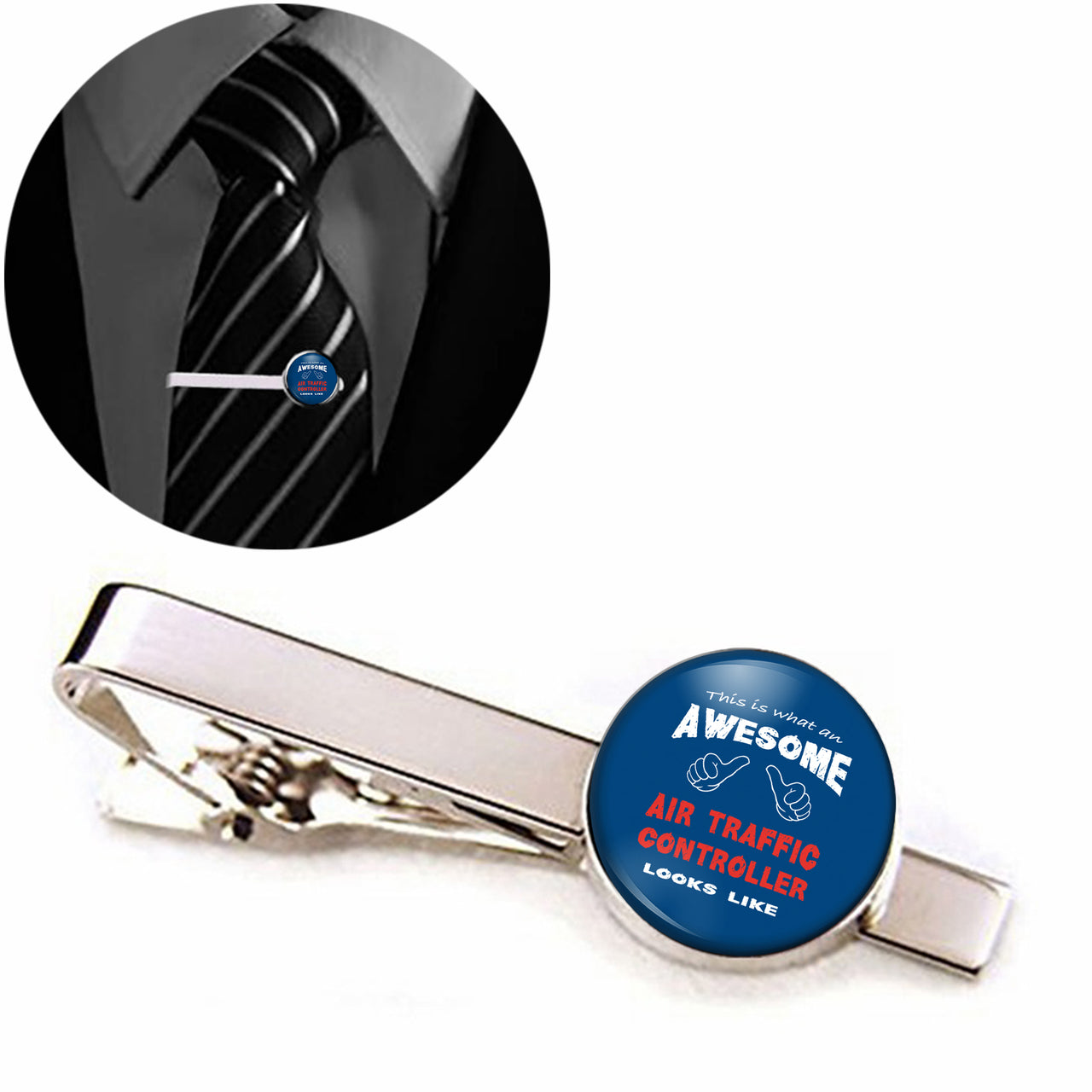 Air Traffic Controller Designed Tie Clips