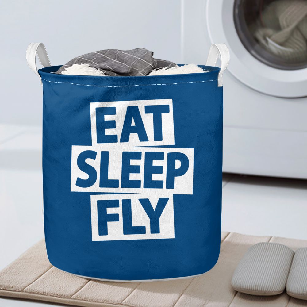Eat Sleep Fly Designed Laundry Baskets