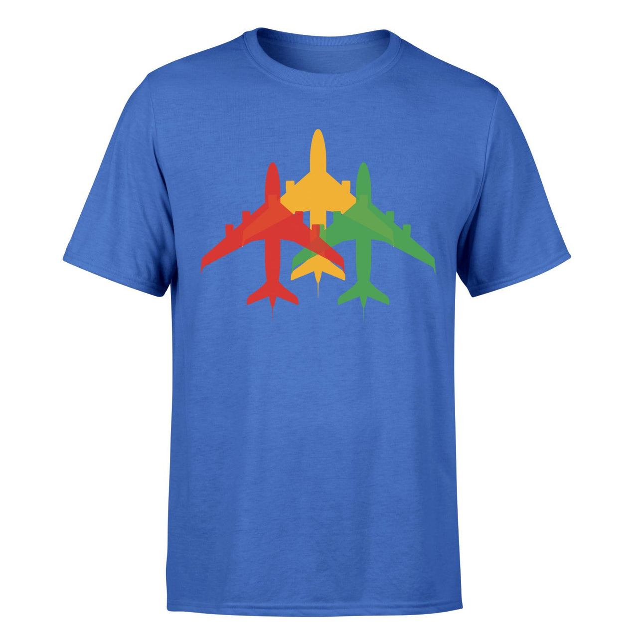 Colourful 3 Airplanes Designed T-Shirts - view 2