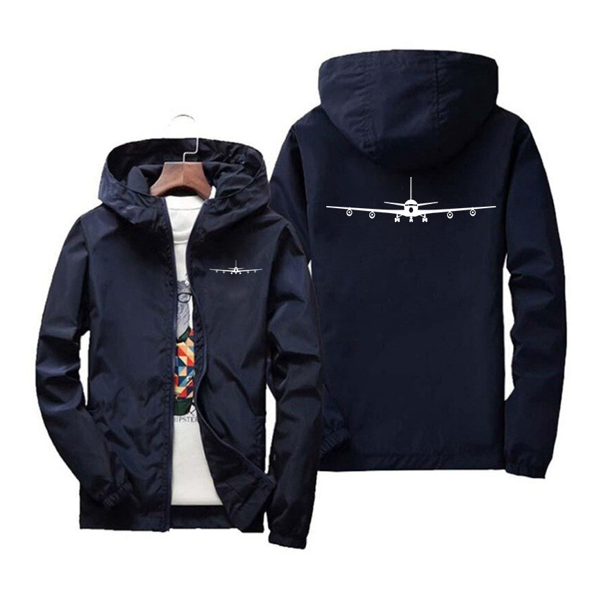 Boeing 707 Silhouette Designed Windbreaker Jackets