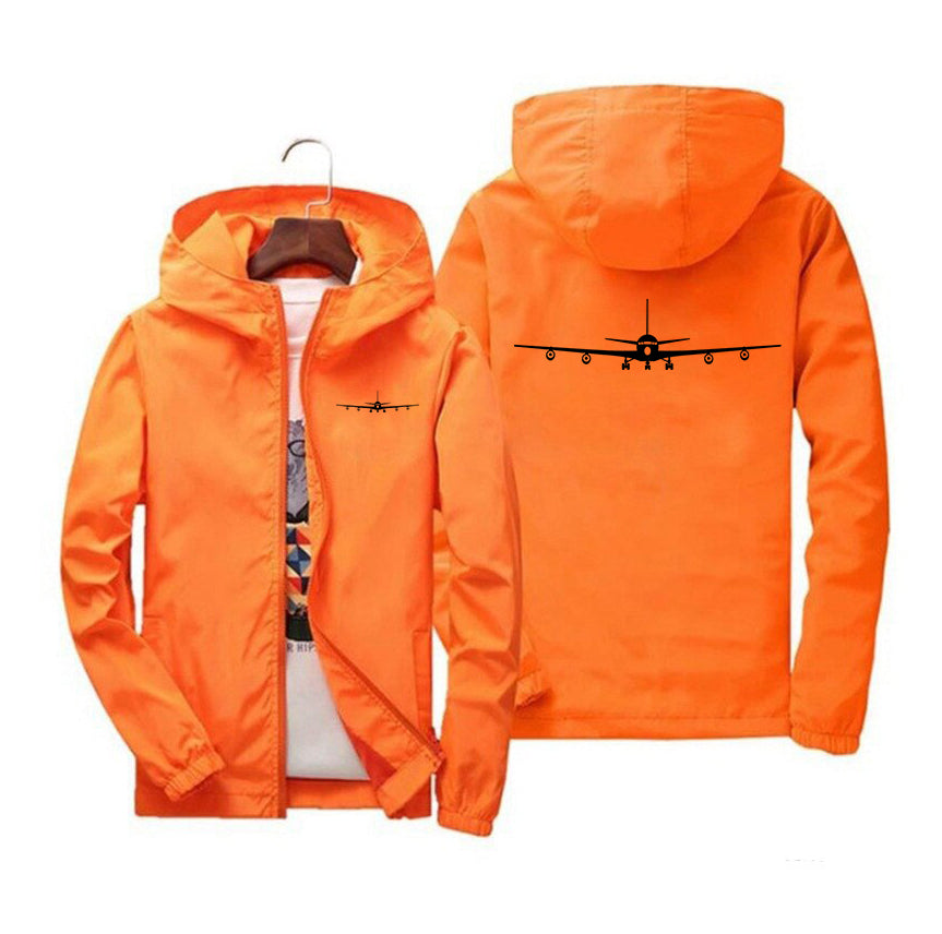 Boeing 707 Silhouette Designed Windbreaker Jackets