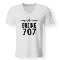 Thumbnail for Boeing 707 & Plane Designed V-Neck T-Shirts