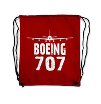 Thumbnail for Boeing 707 & Plane Designed Drawstring Bags