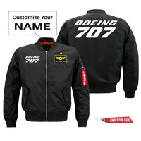 Thumbnail for Boeing 707 Text Designed Pilot Jackets (Customizable)