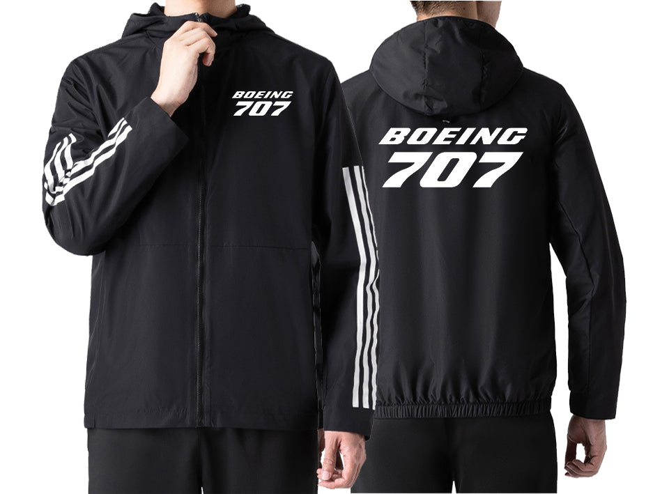 Boeing 707 & Text Designed Sport Style Jackets