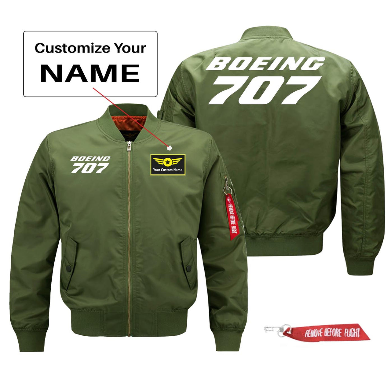 Boeing 707 Text Designed Pilot Jackets (Customizable)