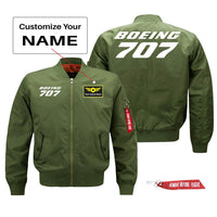 Thumbnail for Boeing 707 Text Designed Pilot Jackets (Customizable)