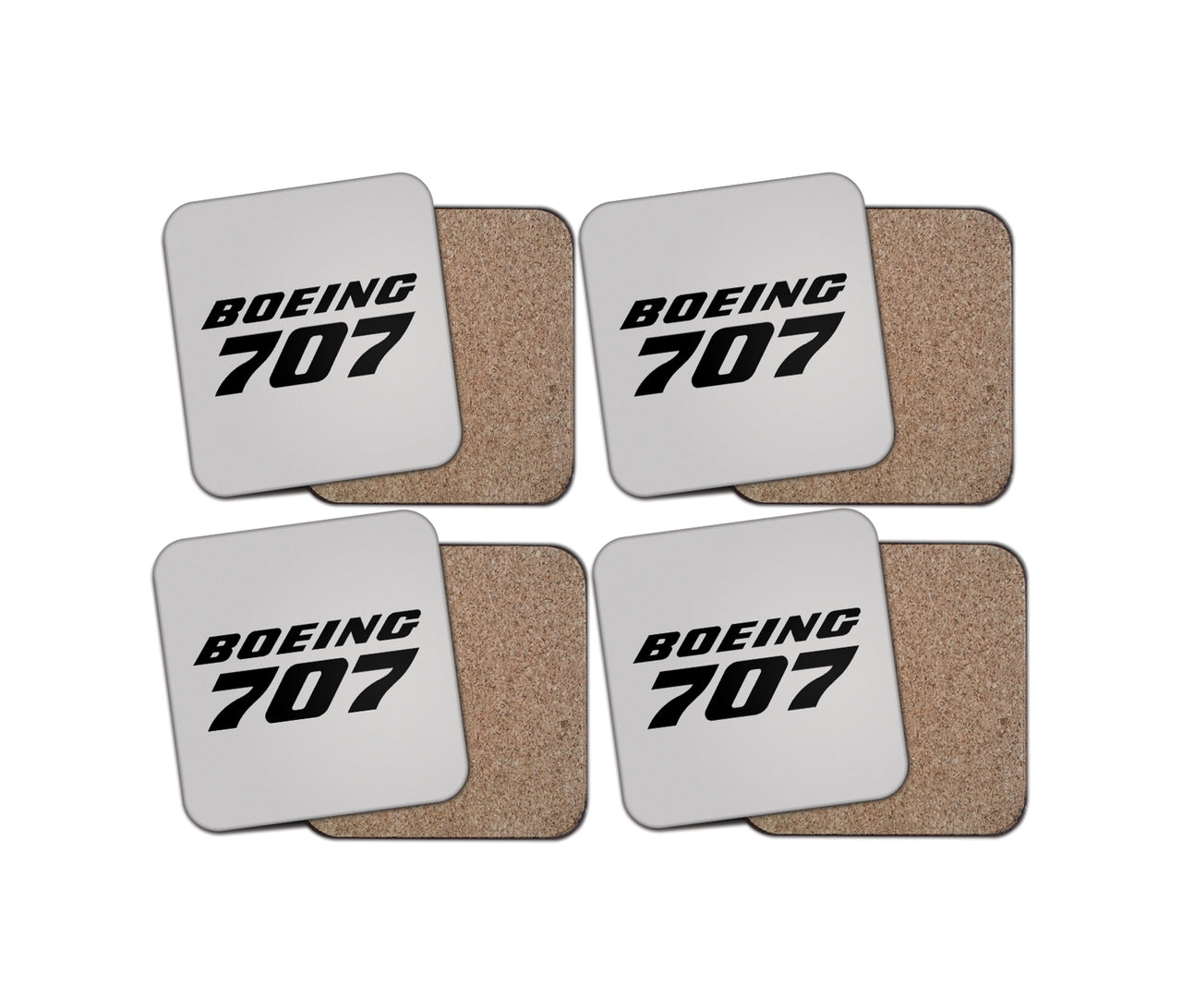Boeing 707 & Text Designed Coasters