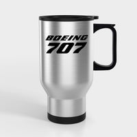 Thumbnail for Boeing 707 & Text Designed Travel Mugs (With Holder)