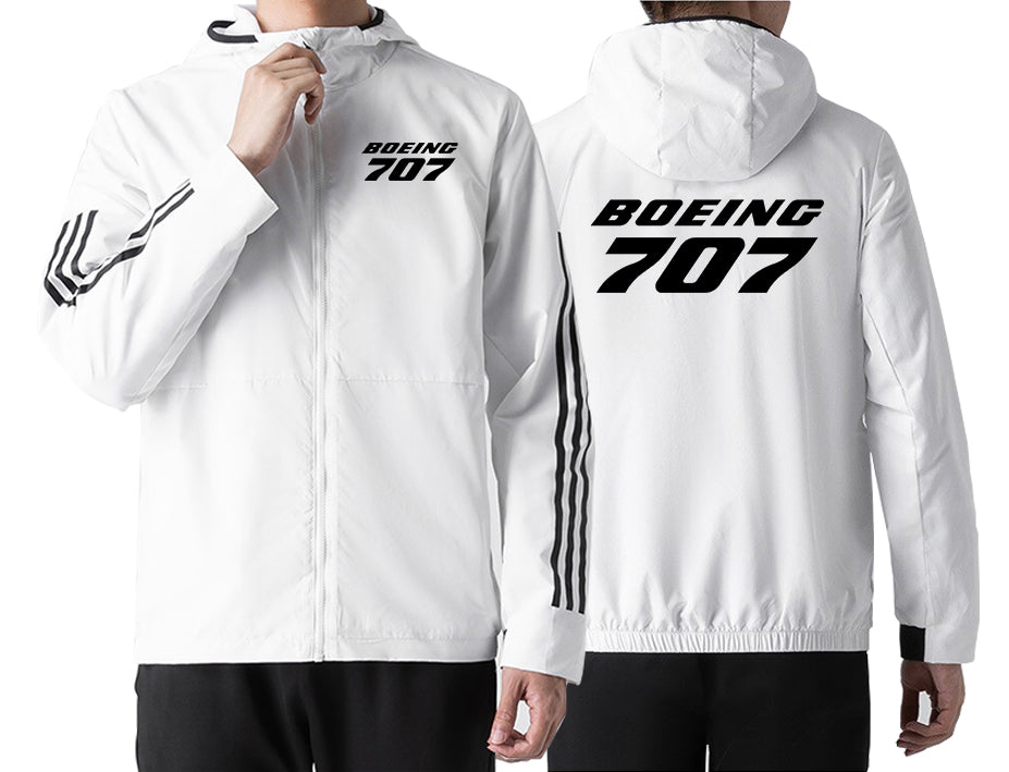 Boeing 707 & Text Designed Sport Style Jackets