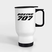 Thumbnail for Boeing 707 & Text Designed Travel Mugs (With Holder)