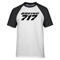 Thumbnail for Boeing 717 & Text Designed Raglan T-Shirts