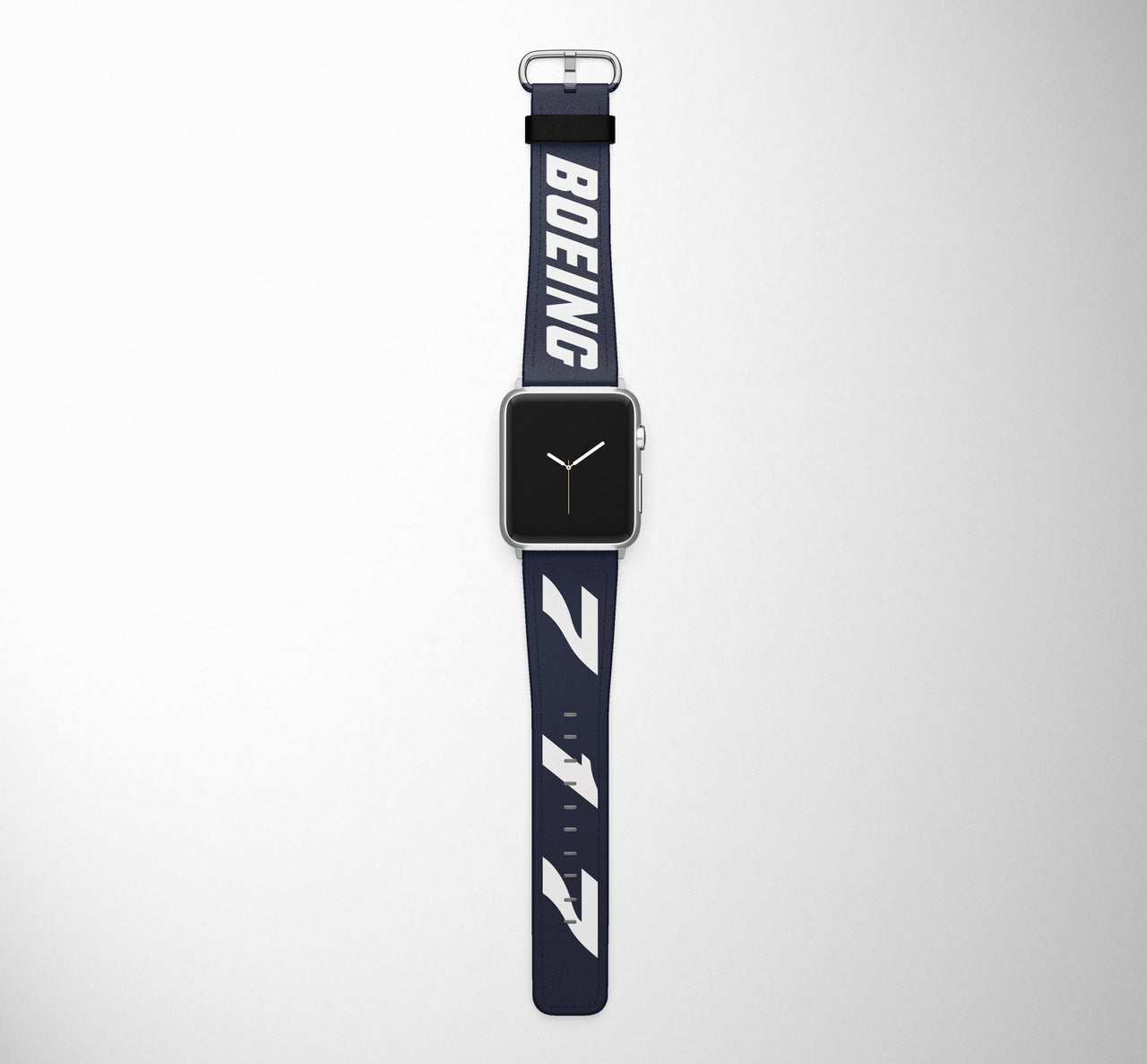 Boeing 717 Flat Text Designed Leather Apple Watch Straps