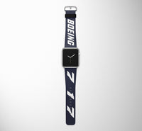 Thumbnail for Boeing 717 Flat Text Designed Leather Apple Watch Straps