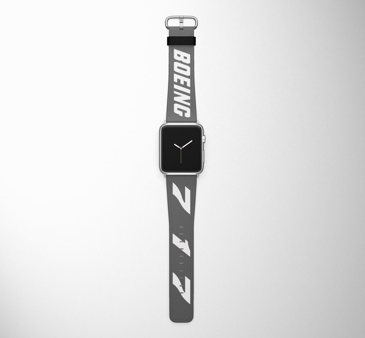 Boeing 717 Flat Text Designed Leather Apple Watch Straps