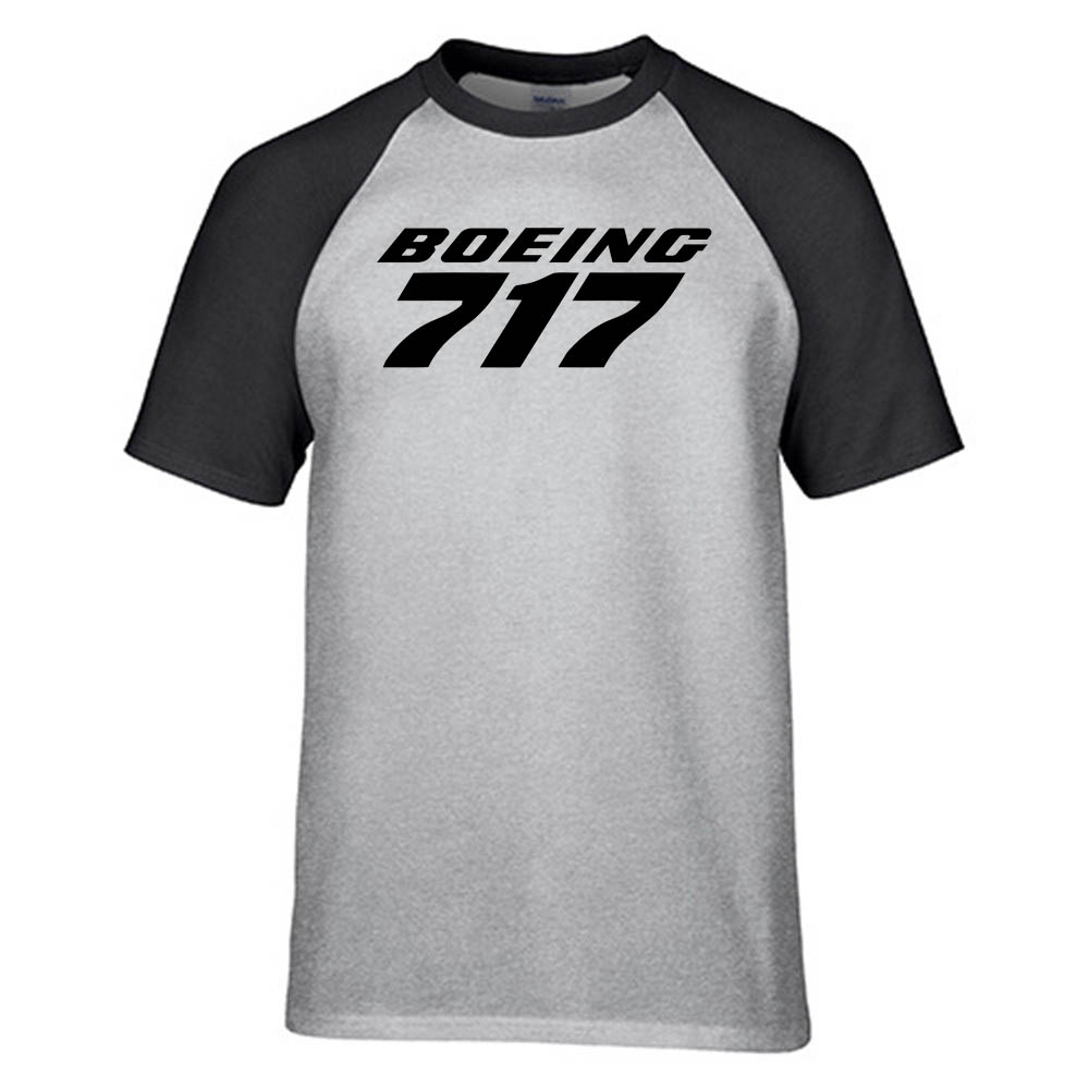 Boeing 717 & Text Designed Raglan T-Shirts