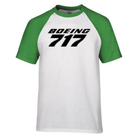 Thumbnail for Boeing 717 & Text Designed Raglan T-Shirts