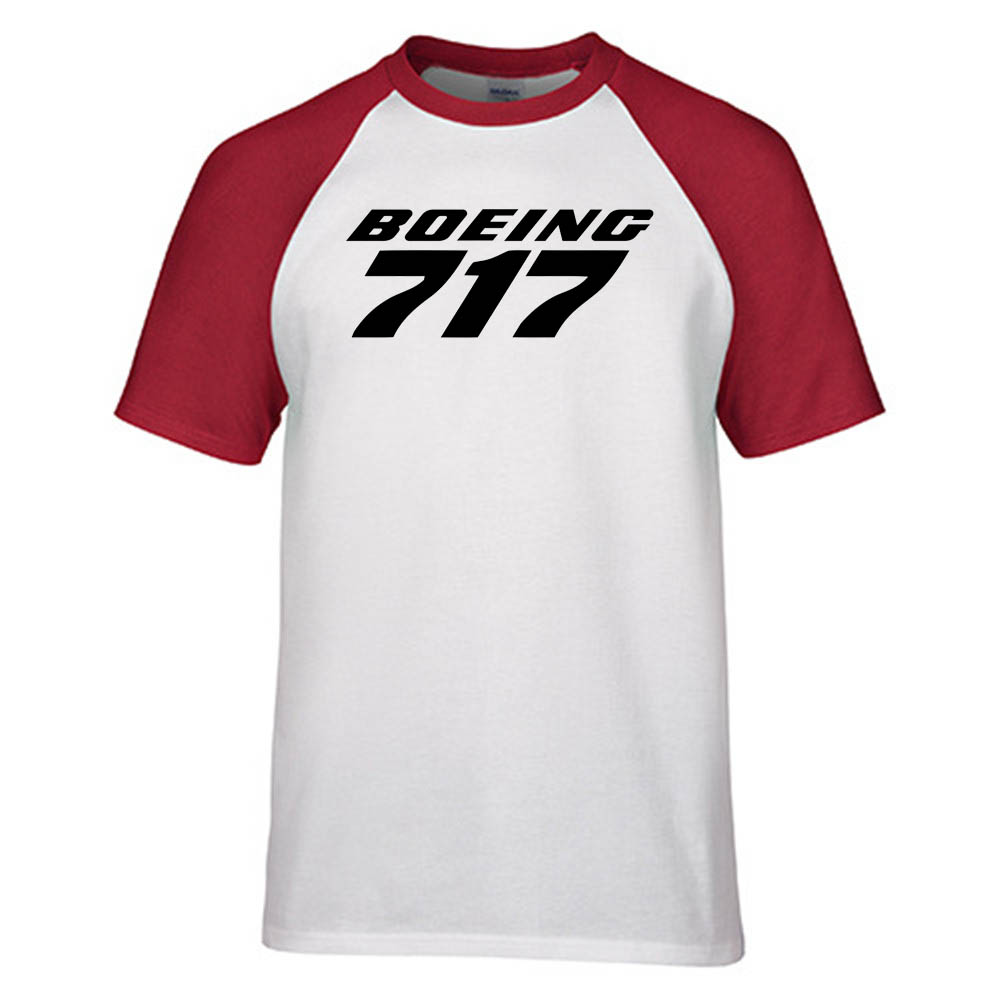 Boeing 717 & Text Designed Raglan T-Shirts