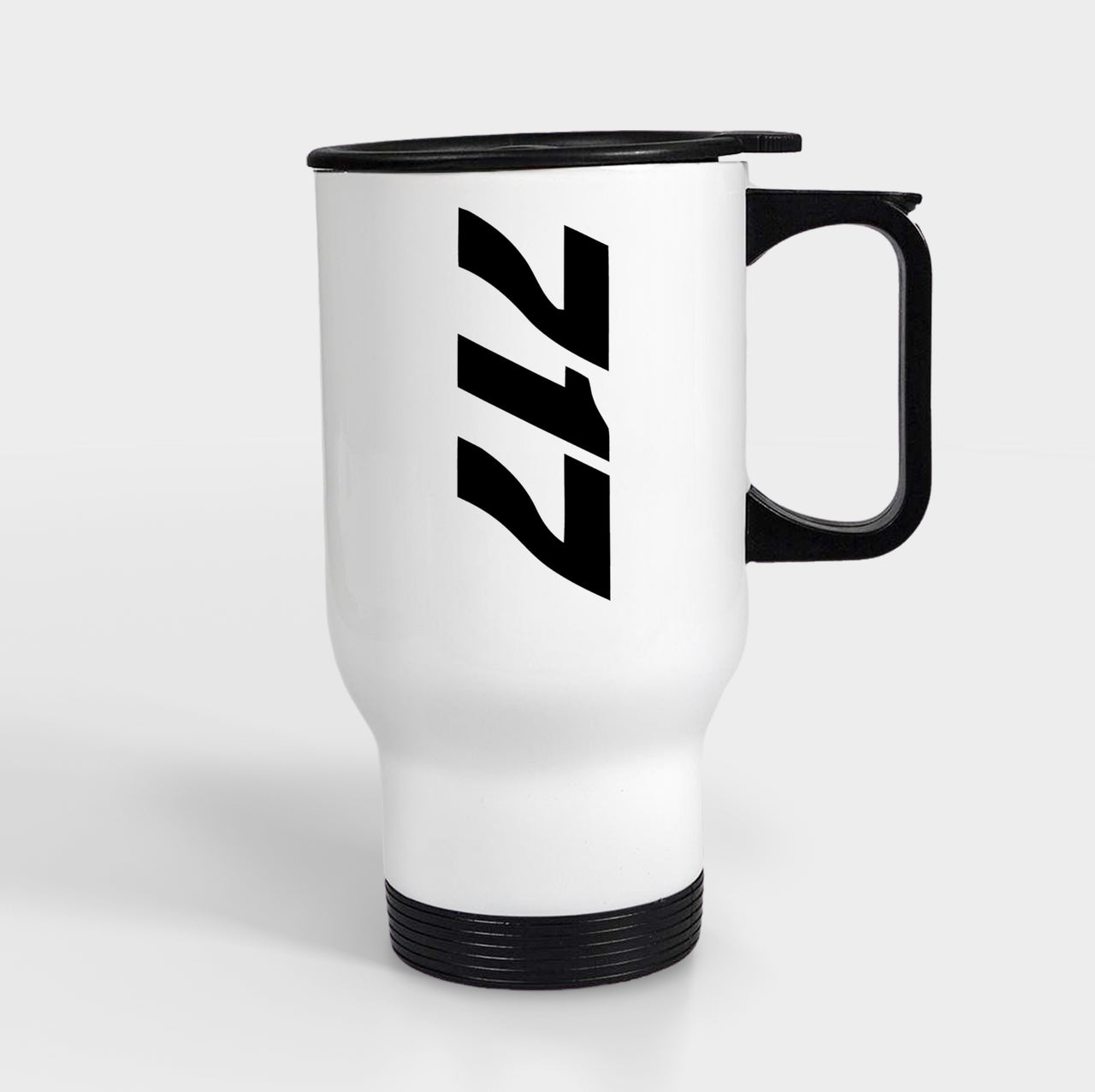 Boeing 717 Text Side Designed Travel Mugs (With Holder)