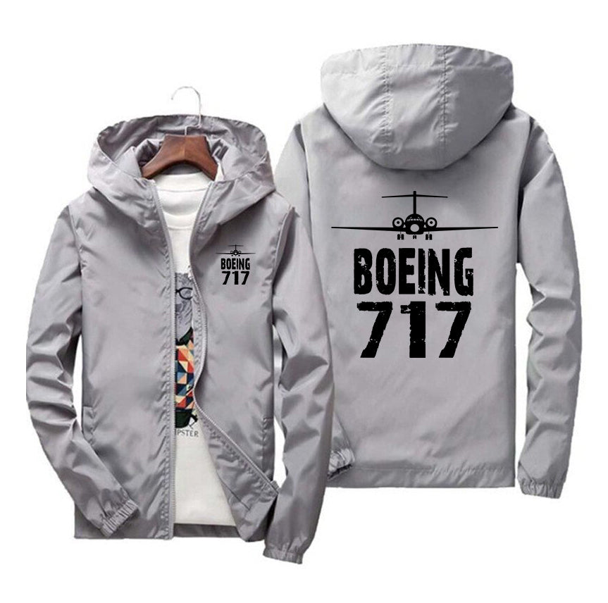 Boeing 717 & Plane Designed Windbreaker Jackets