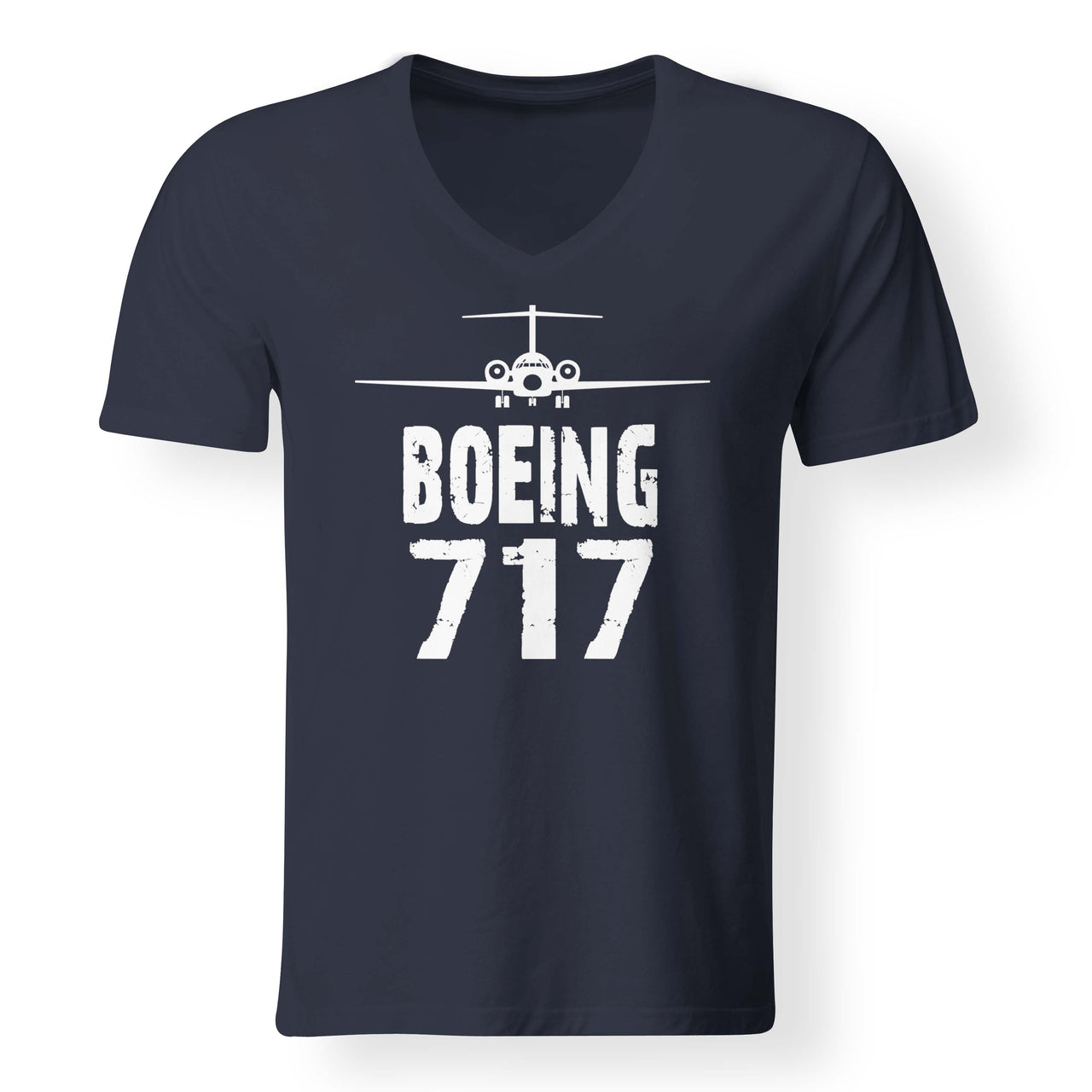 Boeing 717 & Plane Designed V-Neck T-Shirts