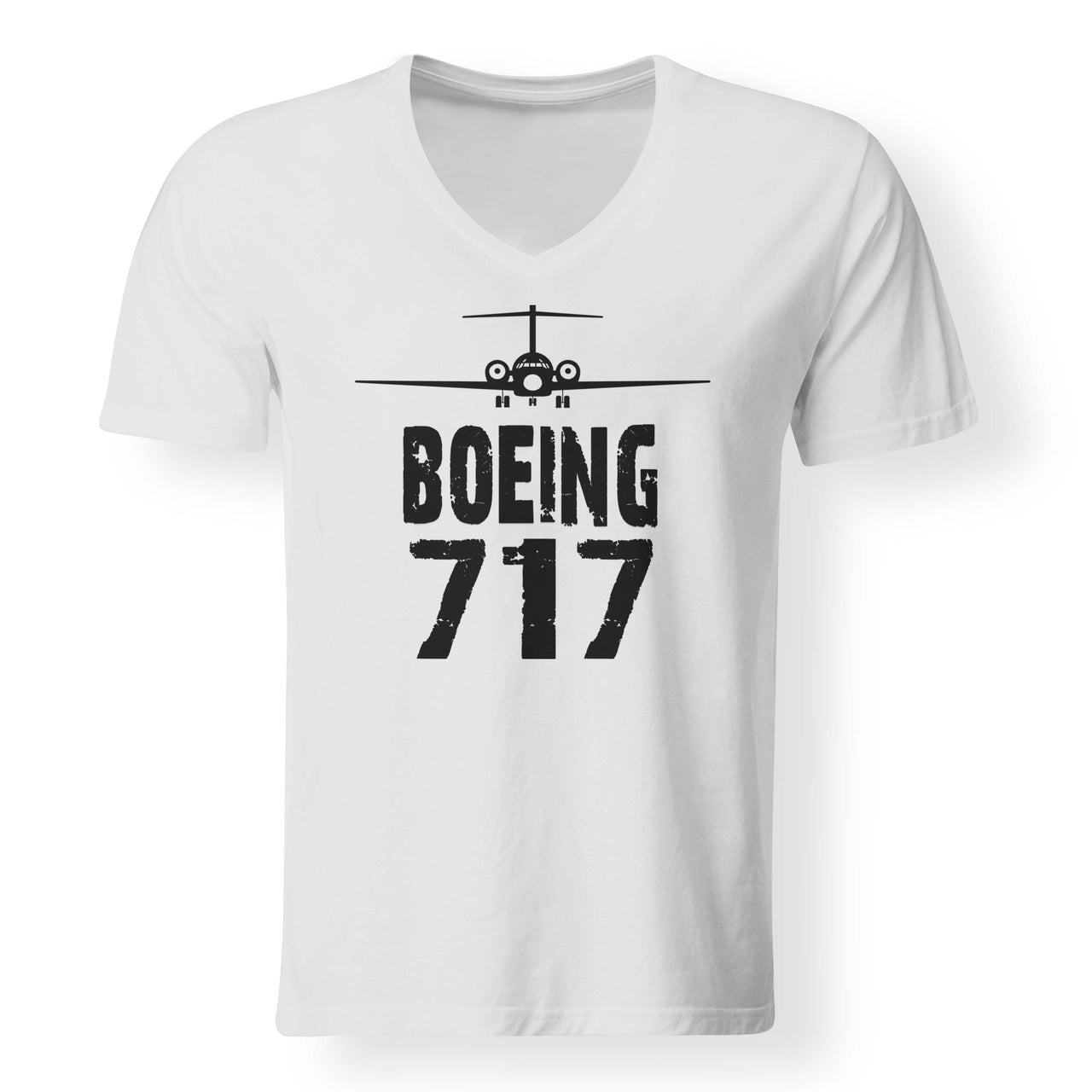 Boeing 717 & Plane Designed V-Neck T-Shirts