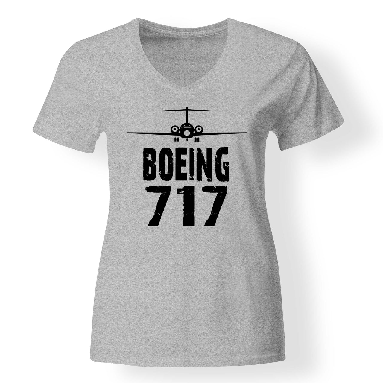 Boeing 717 & Plane Designed V-Neck T-Shirts