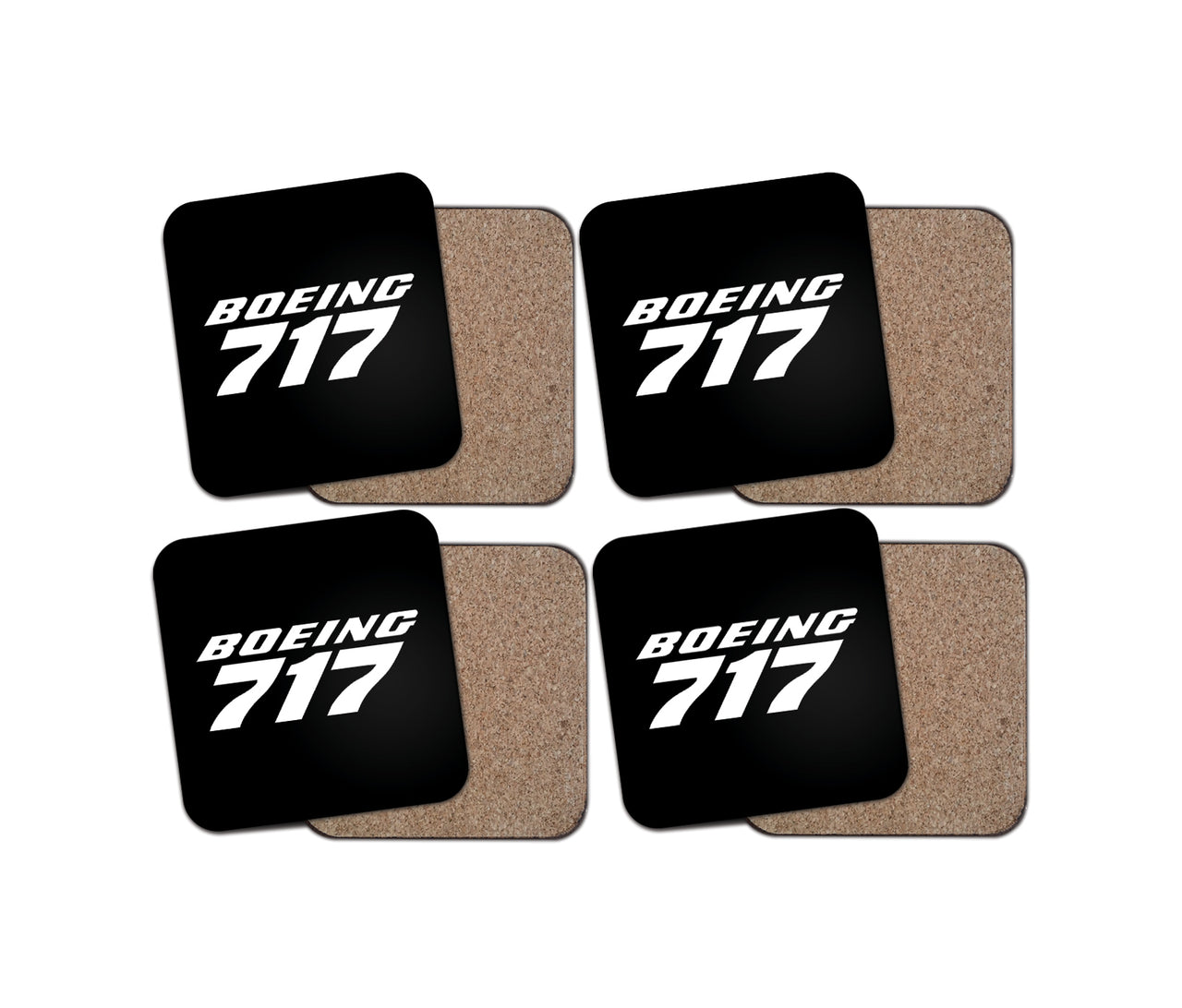 Boeing 717 & Text Designed Coasters