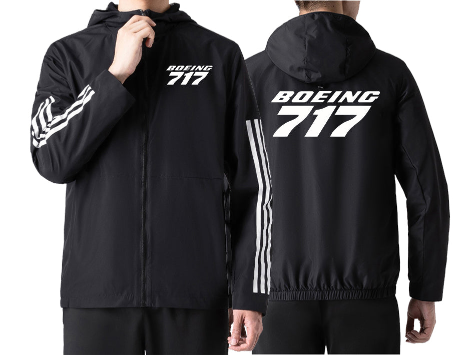 Boeing 717 & Text Designed Sport Style Jackets