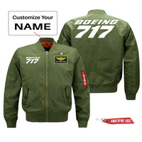Thumbnail for Boeing 717 Text Designed Pilot Jackets (Customizable)