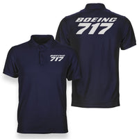 Thumbnail for Boeing 717 & Text Designed Double Side Polo T-Shirts