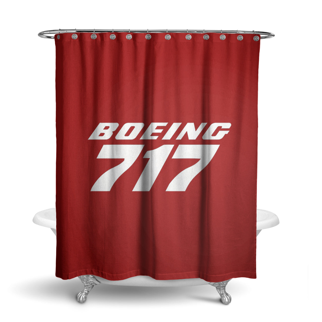 Boeing 717 & Text Designed Shower Curtains
