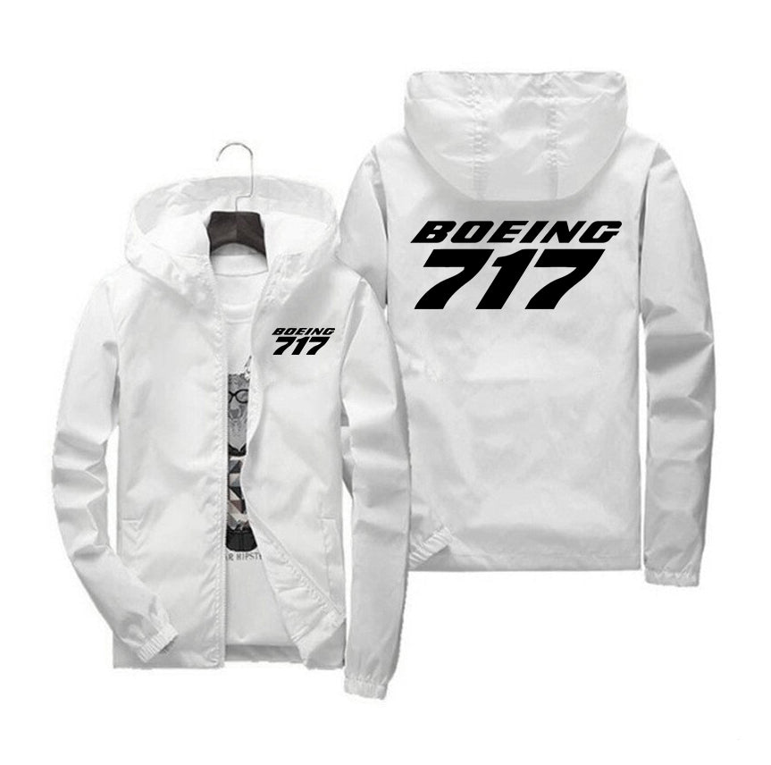 Boeing 717 & Text Designed Windbreaker Jackets
