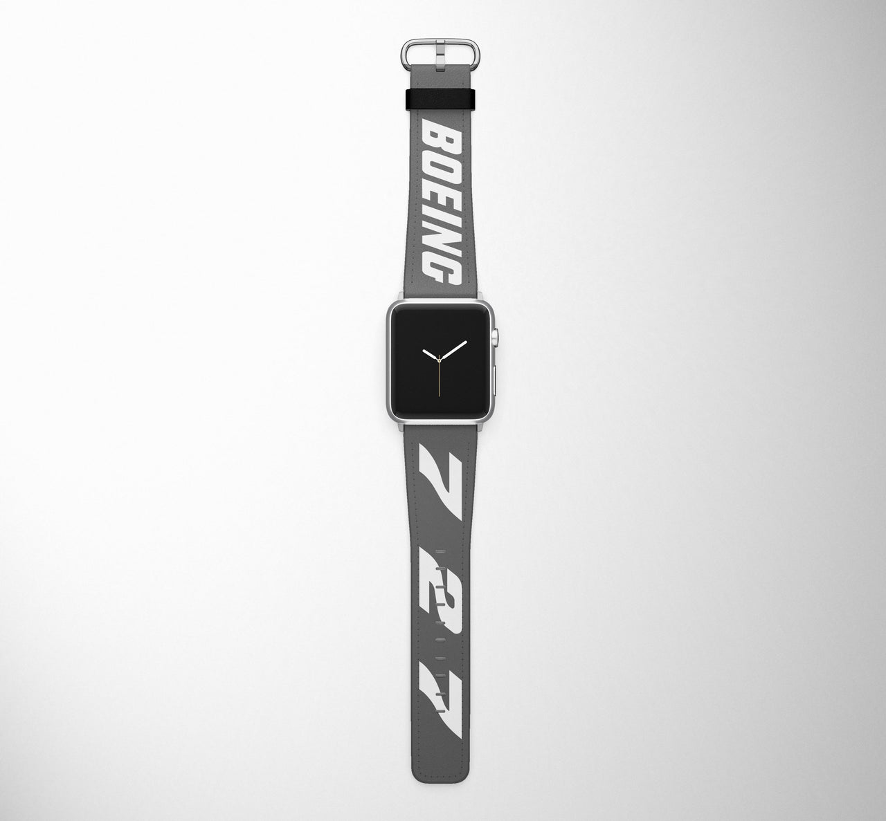 Boeing 727 Flat Text Designed Leather Apple Watch Straps