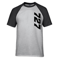 Thumbnail for 727 Side Text Designed Raglan T-Shirts