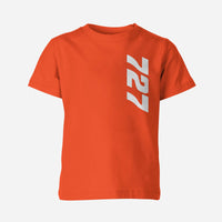 Thumbnail for 727 Side Text Designed Children T-Shirts