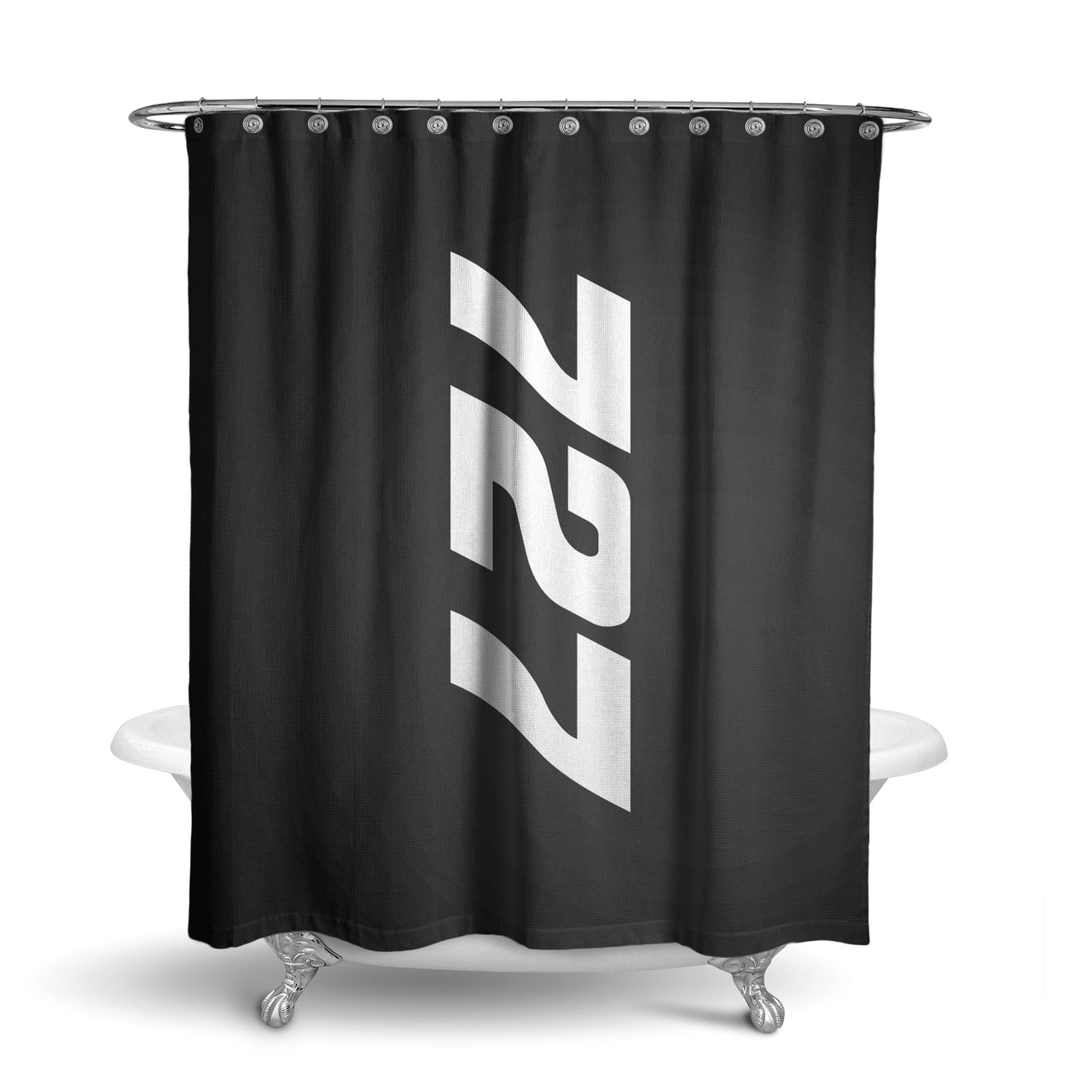 Boeing 727 Text Designed Shower Curtains
