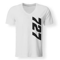 Thumbnail for Boeing 727 Text Designed V-Neck T-Shirts