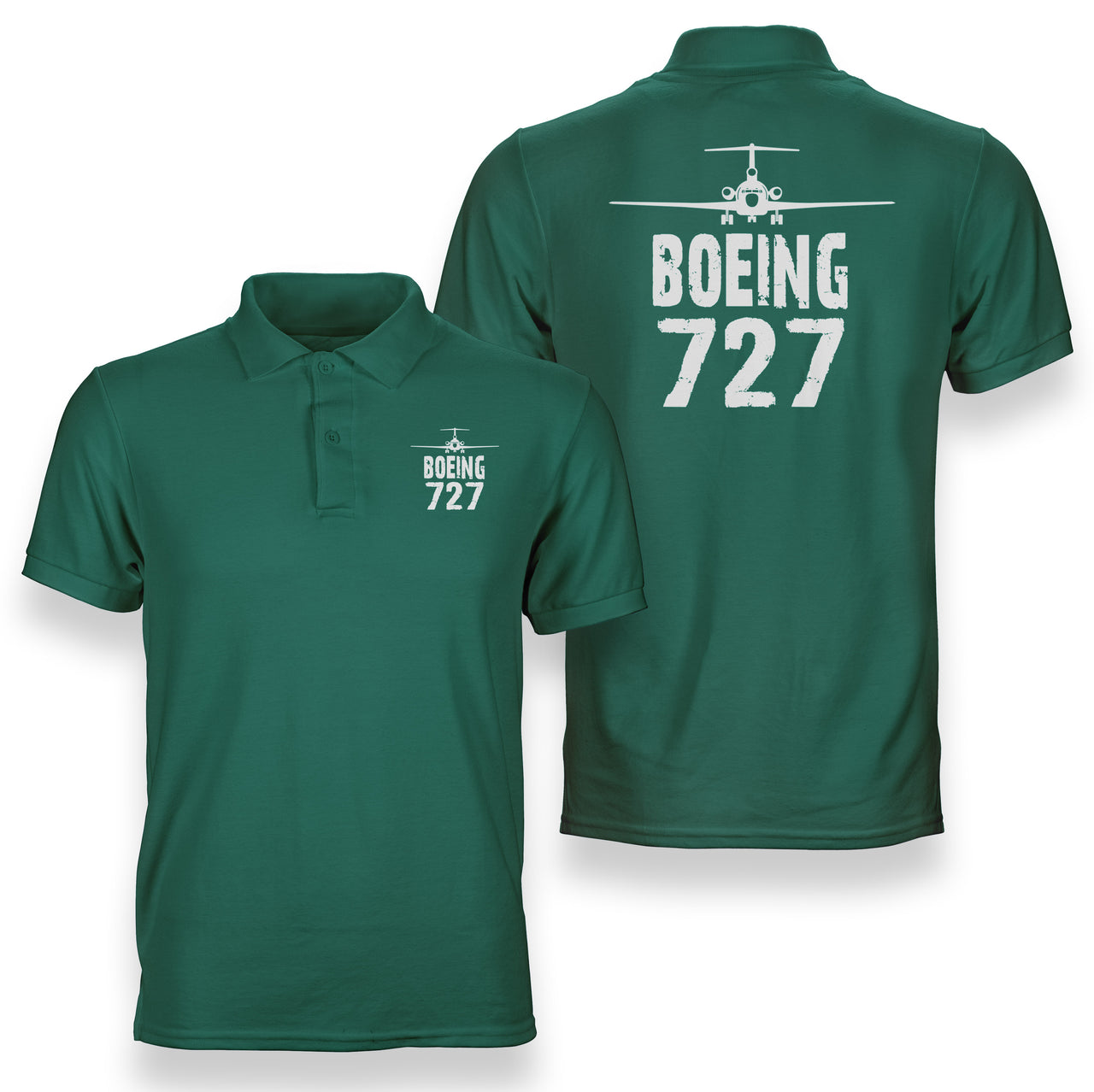 Boeing 727 & Plane Designed Double Side Polo T-Shirts